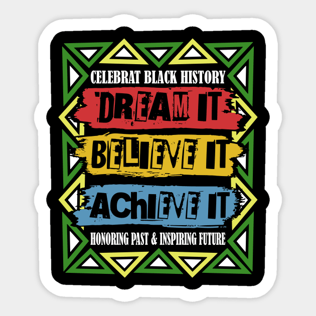 Celebrate Black History Month Sticker by The WYLD Tribe